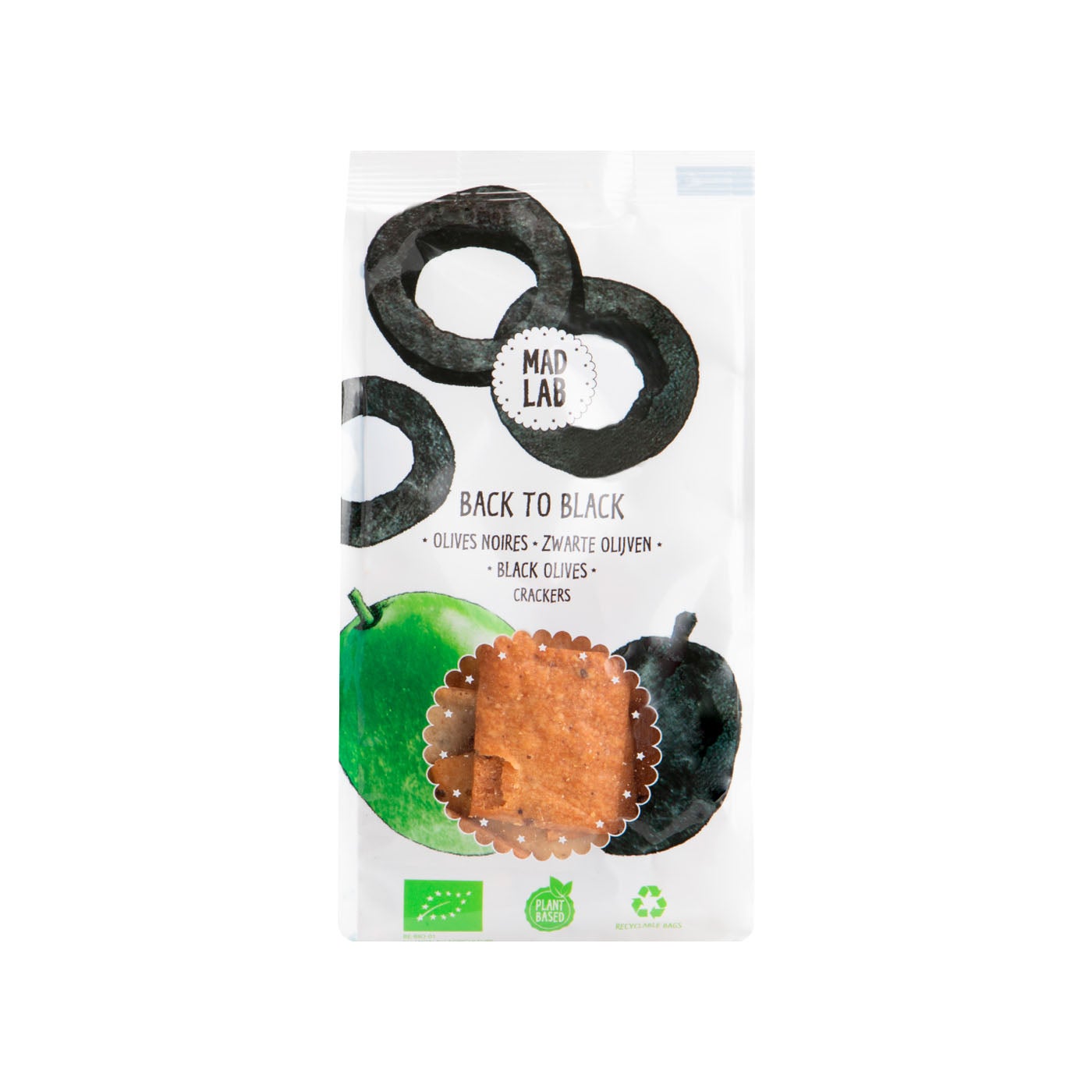 Crackers con Aceitunas Negras 110g Mad Lab