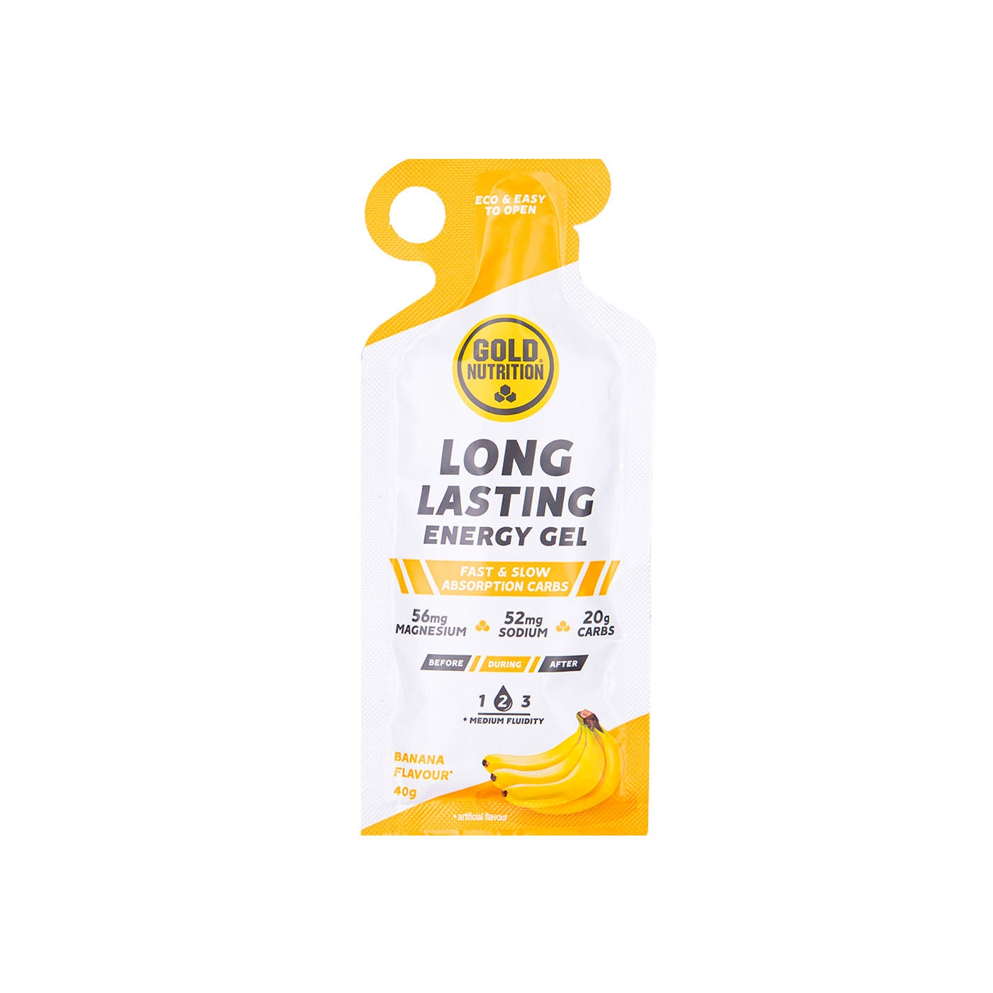 Gel Energético Long Lasting sabor Banana 40g Gold Nutrition