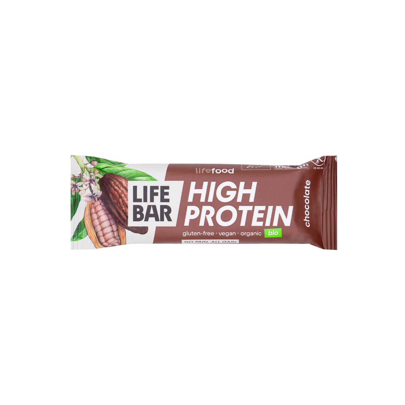 Barrita de Proteína Lifebar sabor Chocolate sin Gluten 40g Lifefood