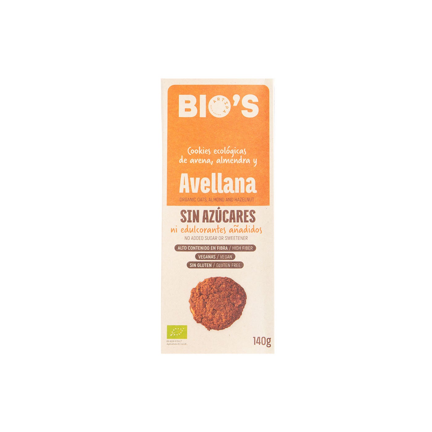 Galletas Cookies de Avena Almendra y Avellana sin Gluten 140g Artipa Fleca