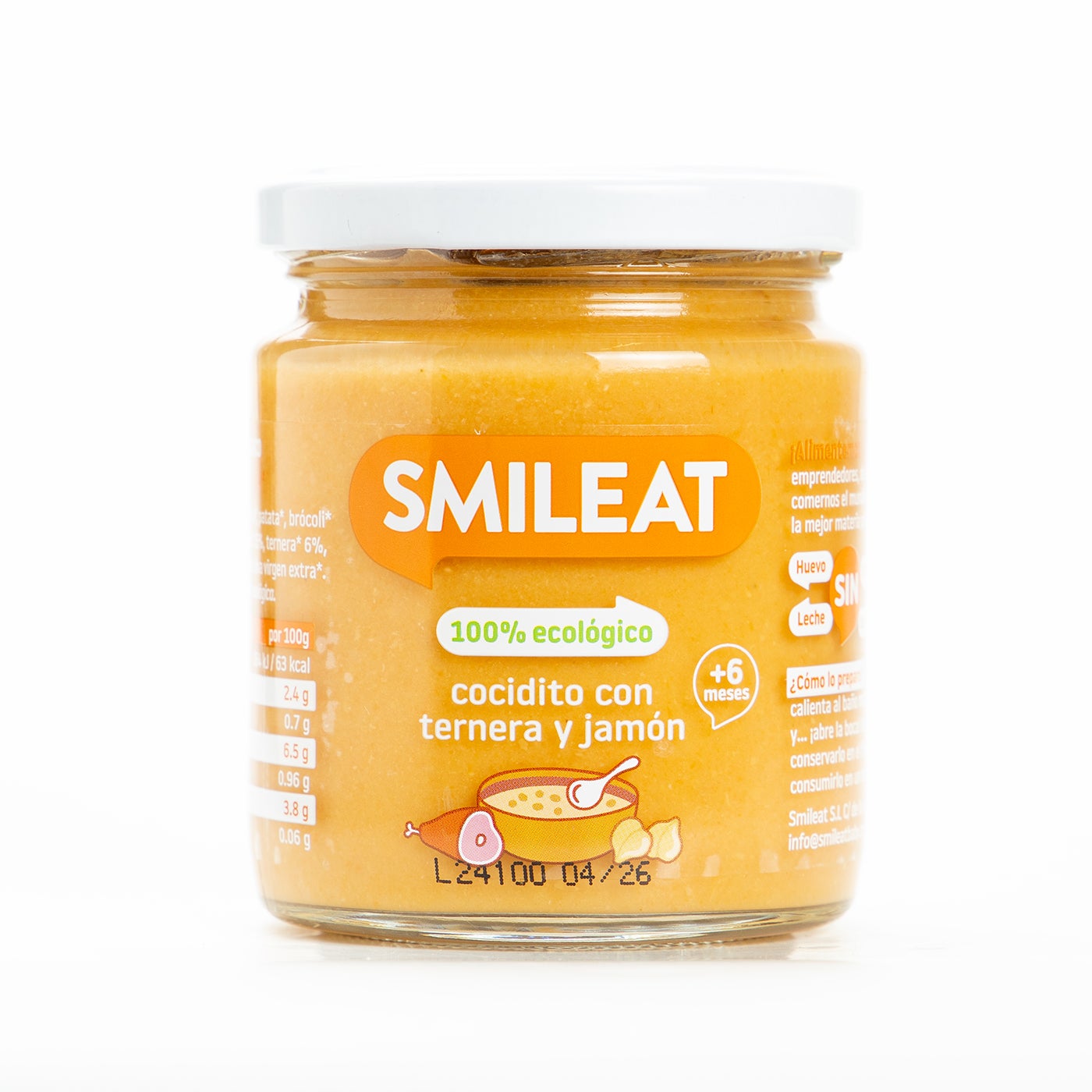 Potito de Cocidito con Ternera y Jamón 230g Smileat