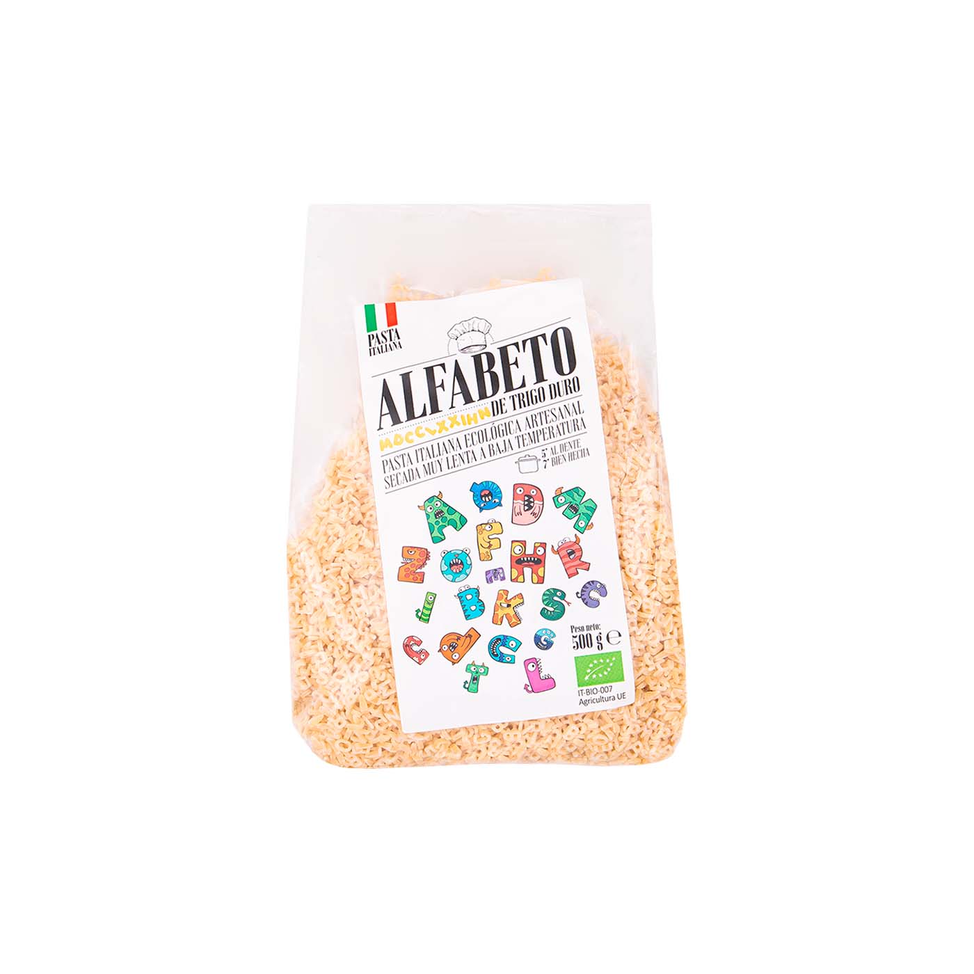 Pasta de letras 500g Bio Cesta