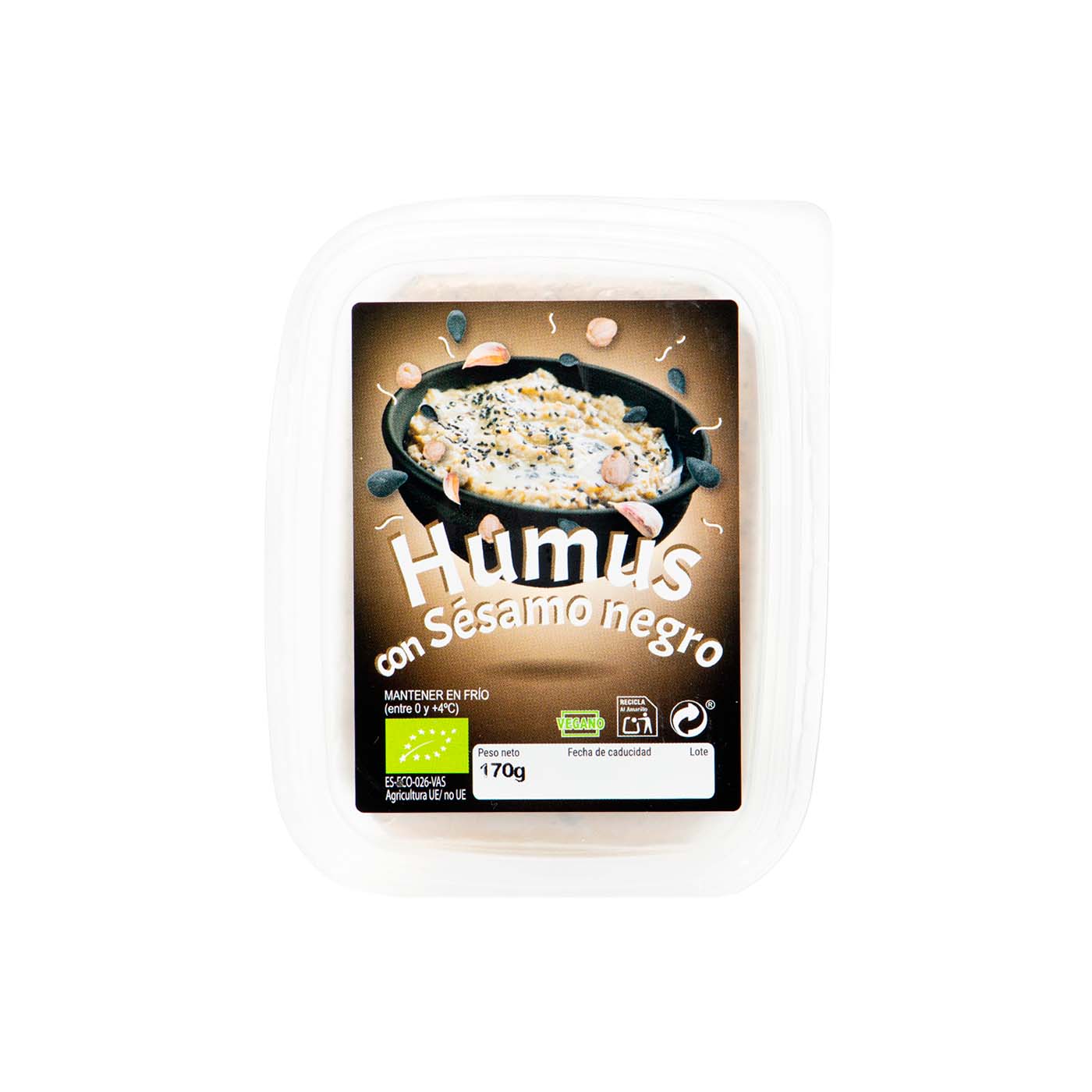 Hummus de Sésamo Negro y Ajo 170g Bio Cesta