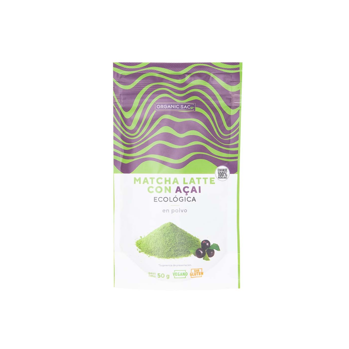 Matcha Latte con Açai 50g Organic Sac