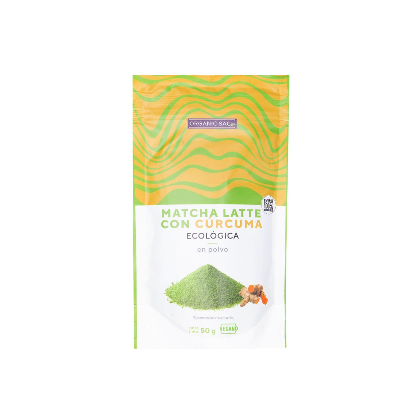 Matcha Latte con Cúrcuma 50g Organic Sac