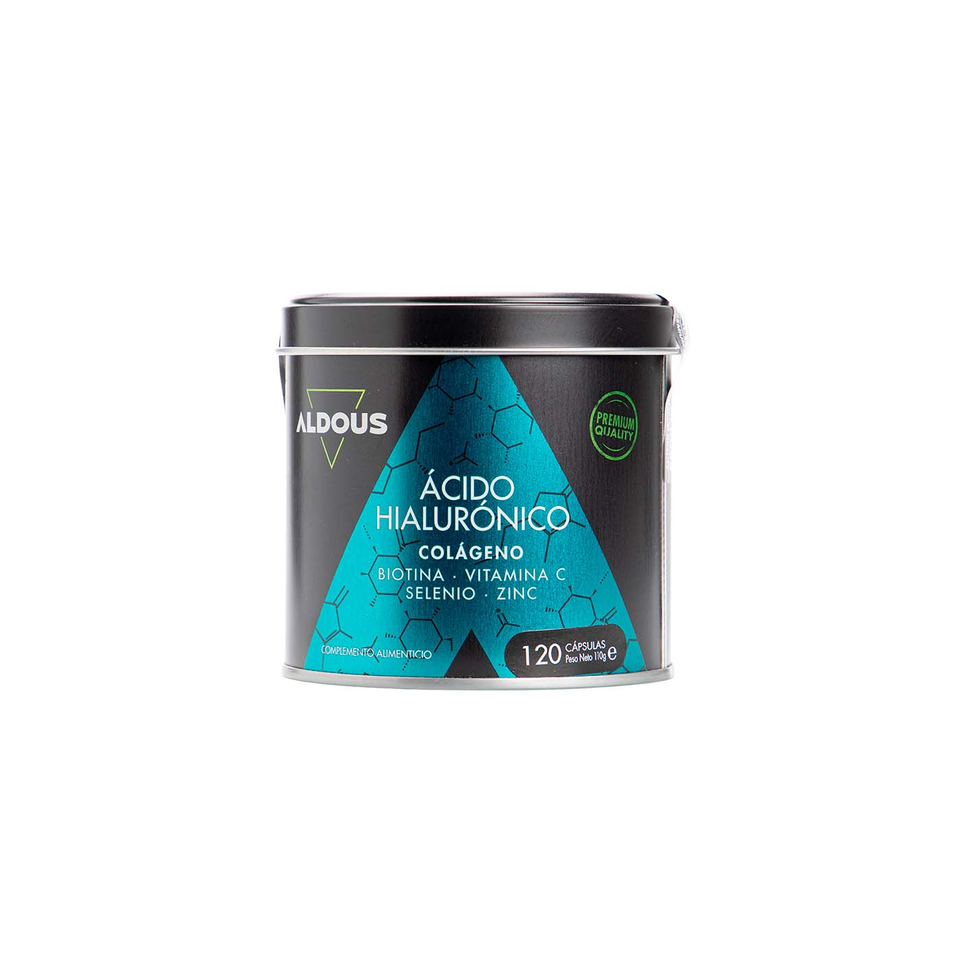 Ácido hialurónico con Colágeno Biotina Vitaminas y Minerales 120 cap Aldous Bio