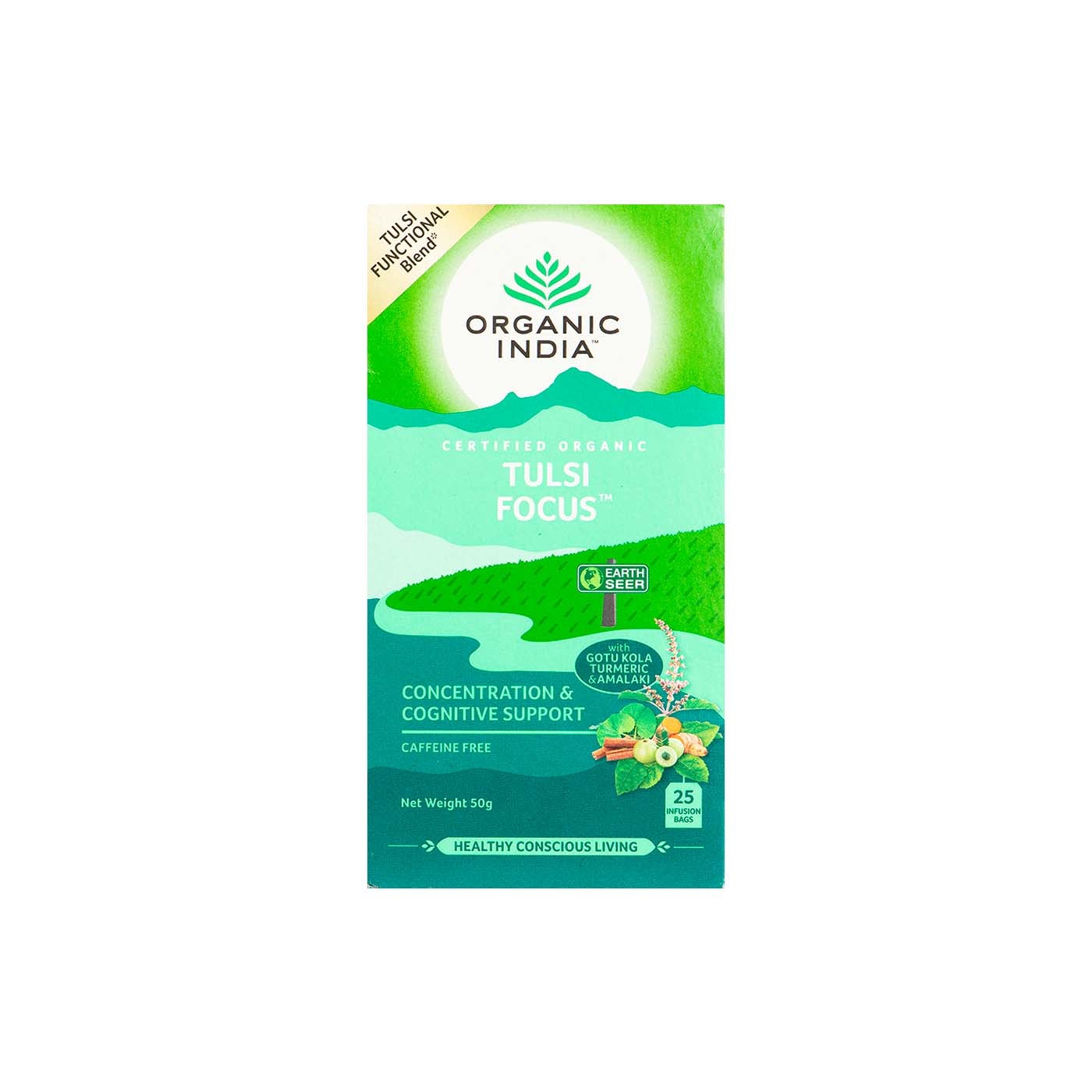 Infusión Tulsi Focus 25 filtros Organic India