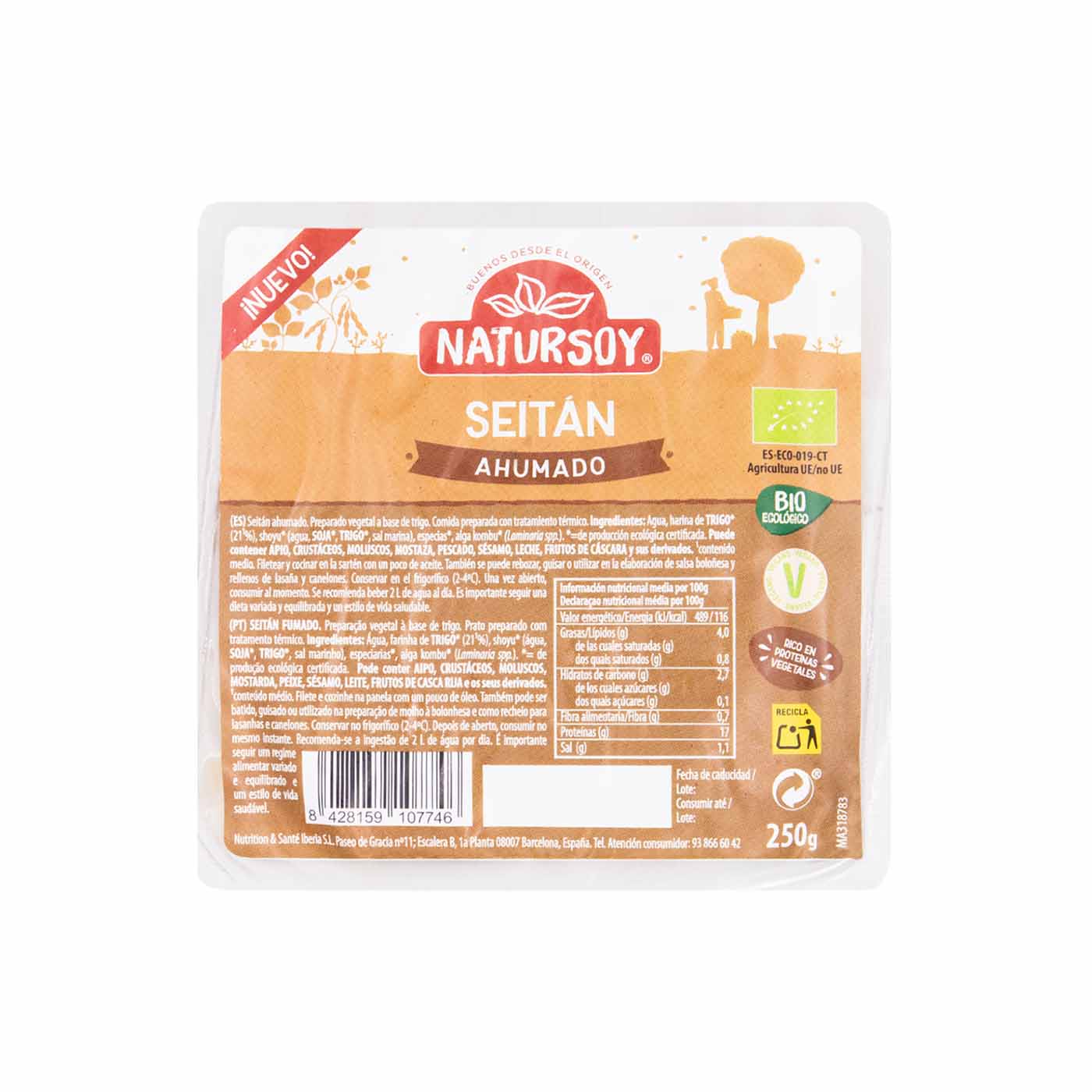 Seitán Ahumado 250g Natursoy