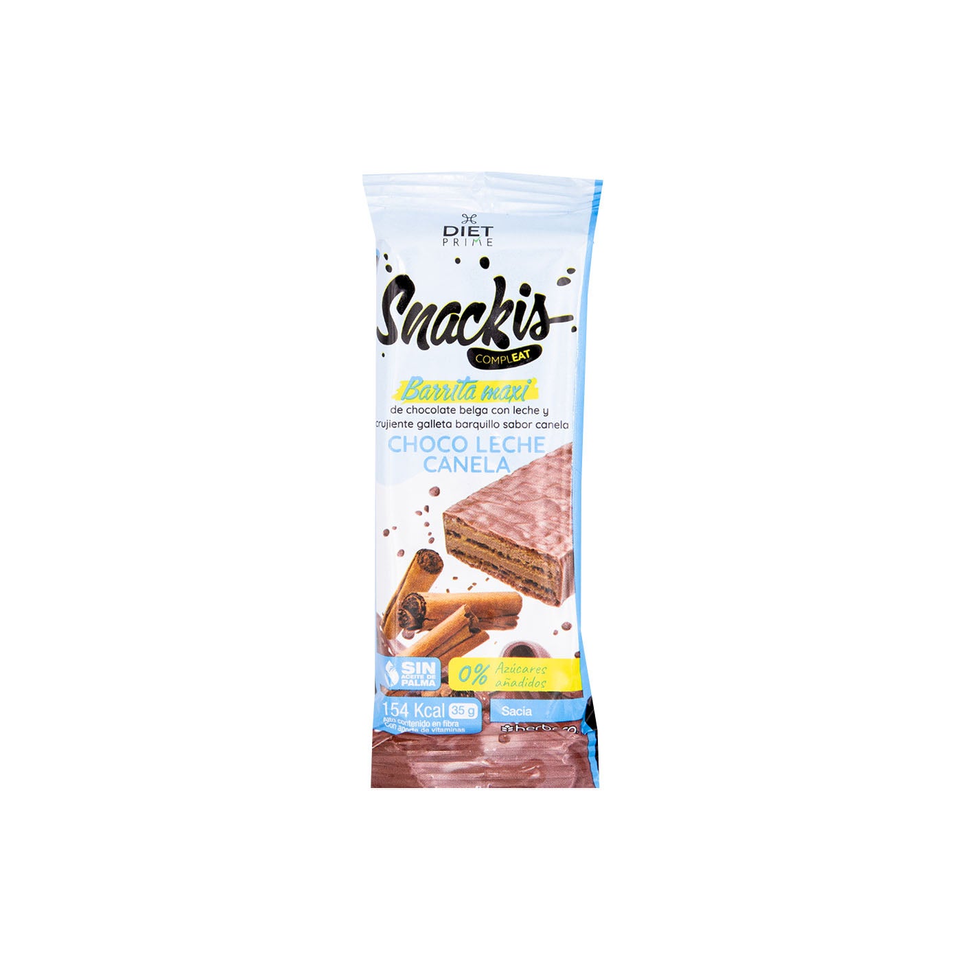 Barrita Snackis Compleat Chocolate con Leche y Canela 35g Diet Prime