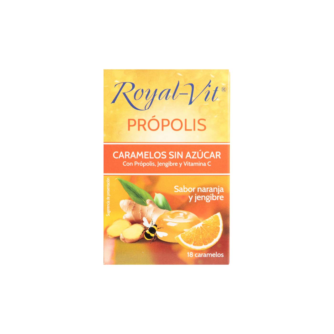 Caramelos Royal-Vit de Própolis con Jengibre y Naranja 18uds Dielisa