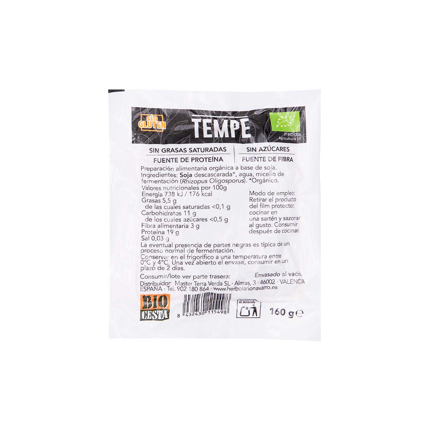 Tempeh Fresco 160g Bio Cesta