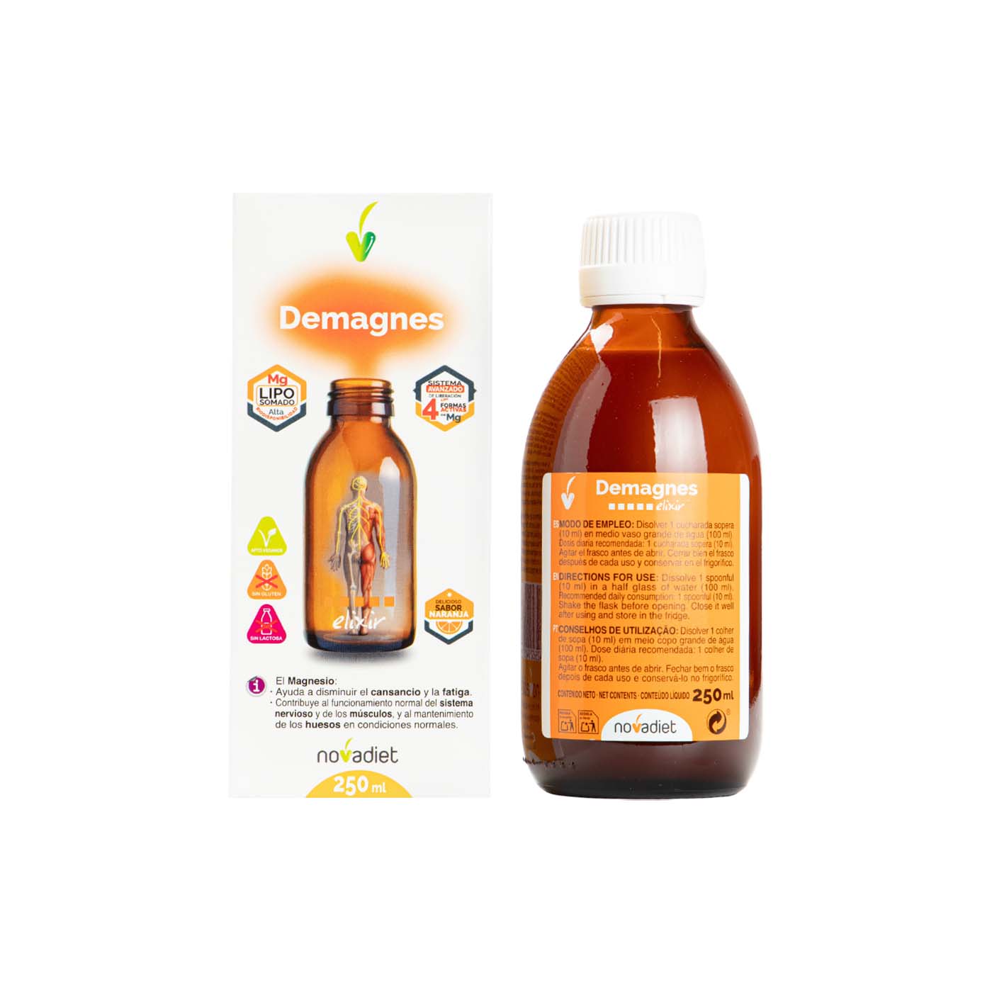 Demagnes con Magnesio Liposomado 250ml Novadiet