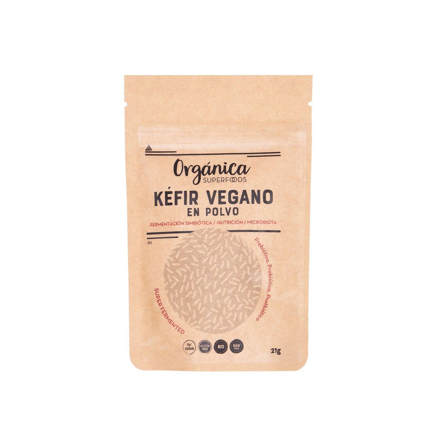 Kéfir Vegano Súper Fermentado en Polvo 21g Orgánica Superfoods