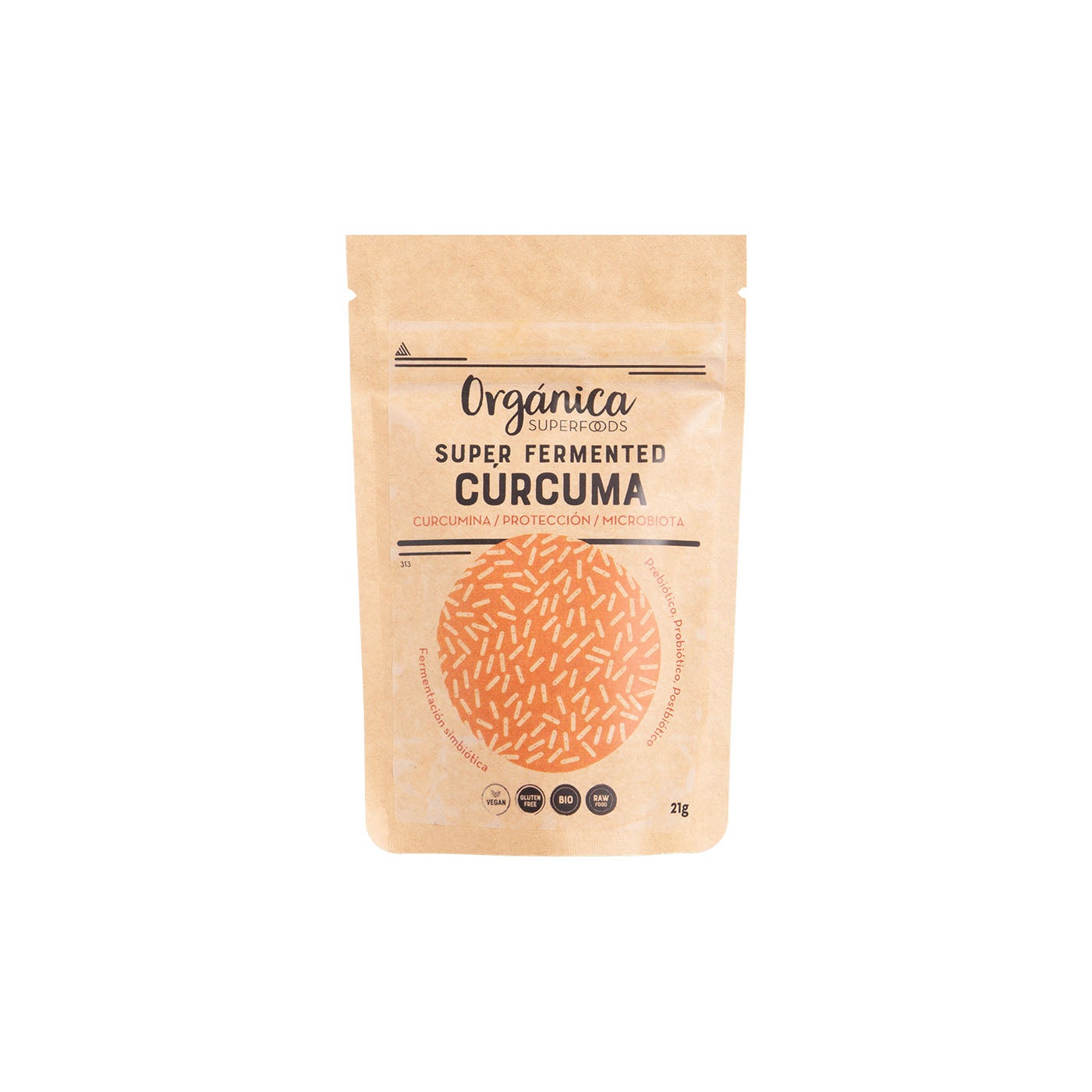 Cúrcuma Súper Fermentada en Polvo 21g Orgánica Superfoods