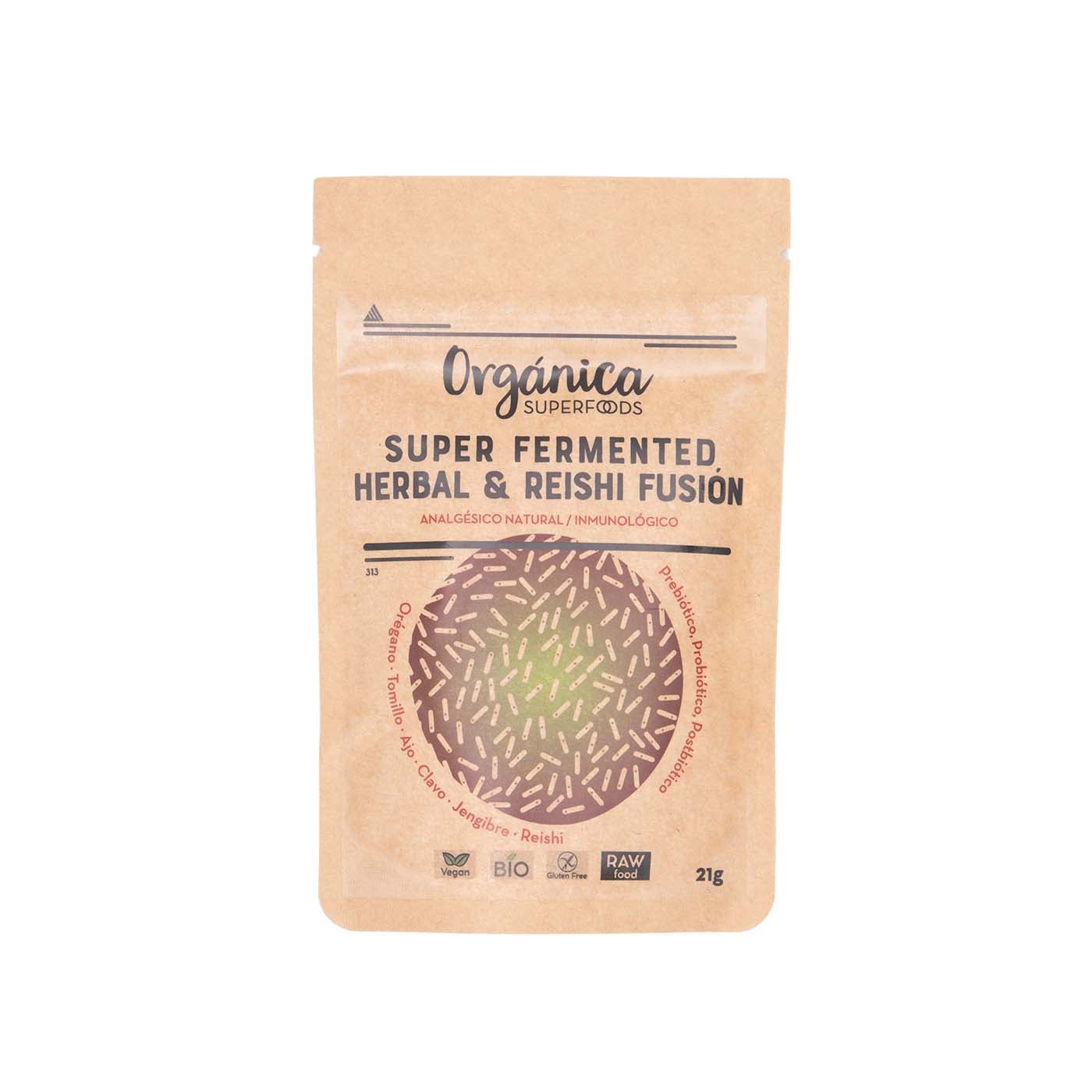 Reishi & Herbal Súper Fermentado en Polvo 21g Orgánica Superfoods