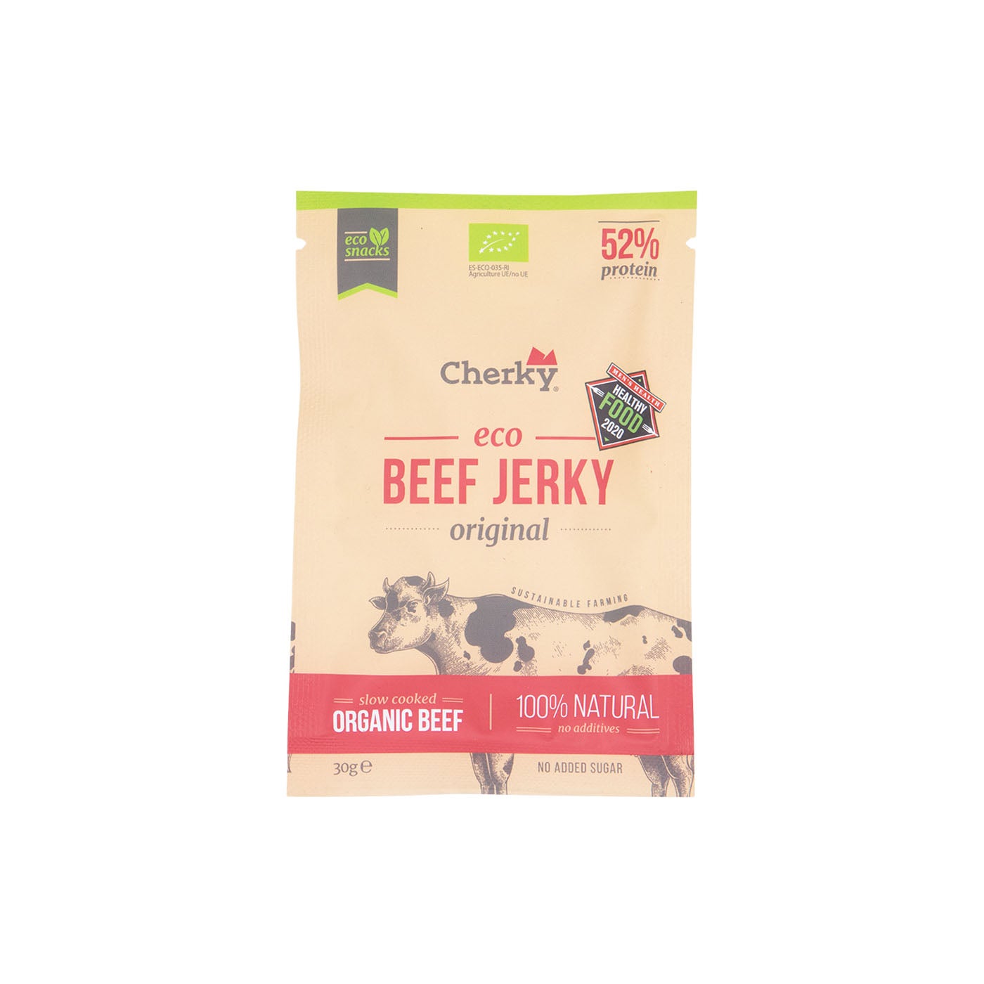 Snack Proteico Jerky de Ternera Original 30g Cherky