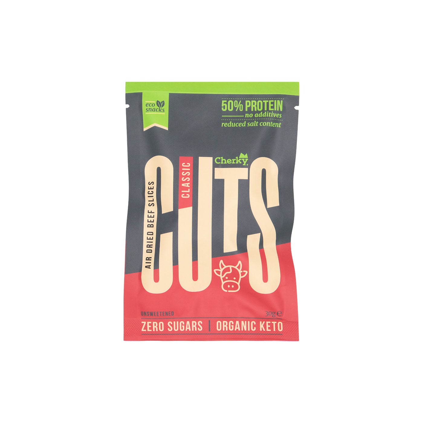 Snack Proteico Biltong de Ternera sabor Original 30g Cherky