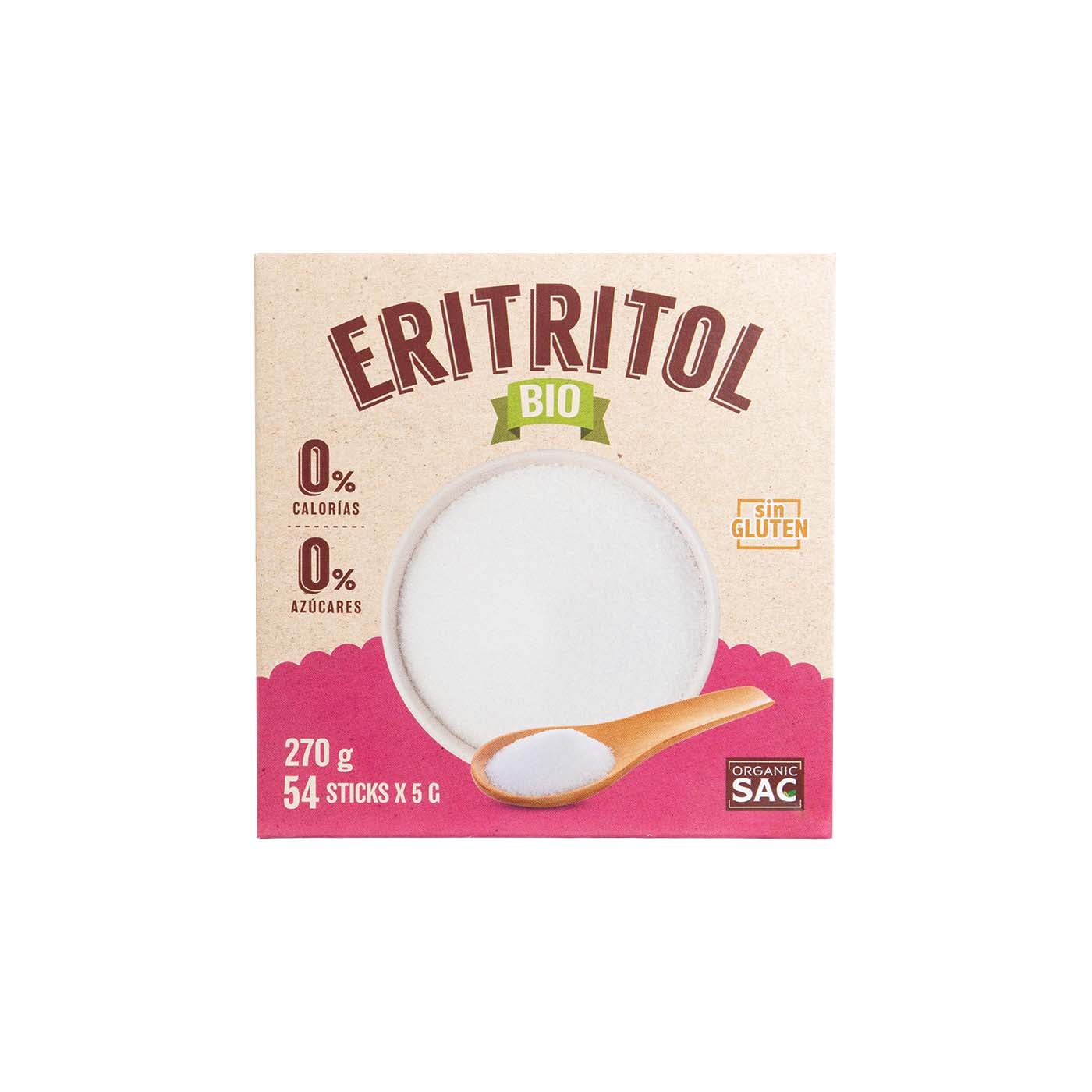 Eritritol en Sticks Bio 54x5g Organic Sac