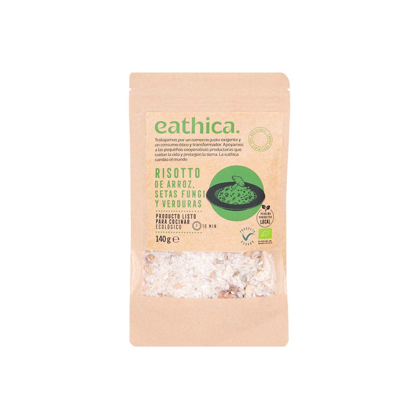 Rissotto de Setas Fungi y Verdura 140g Ethiquable