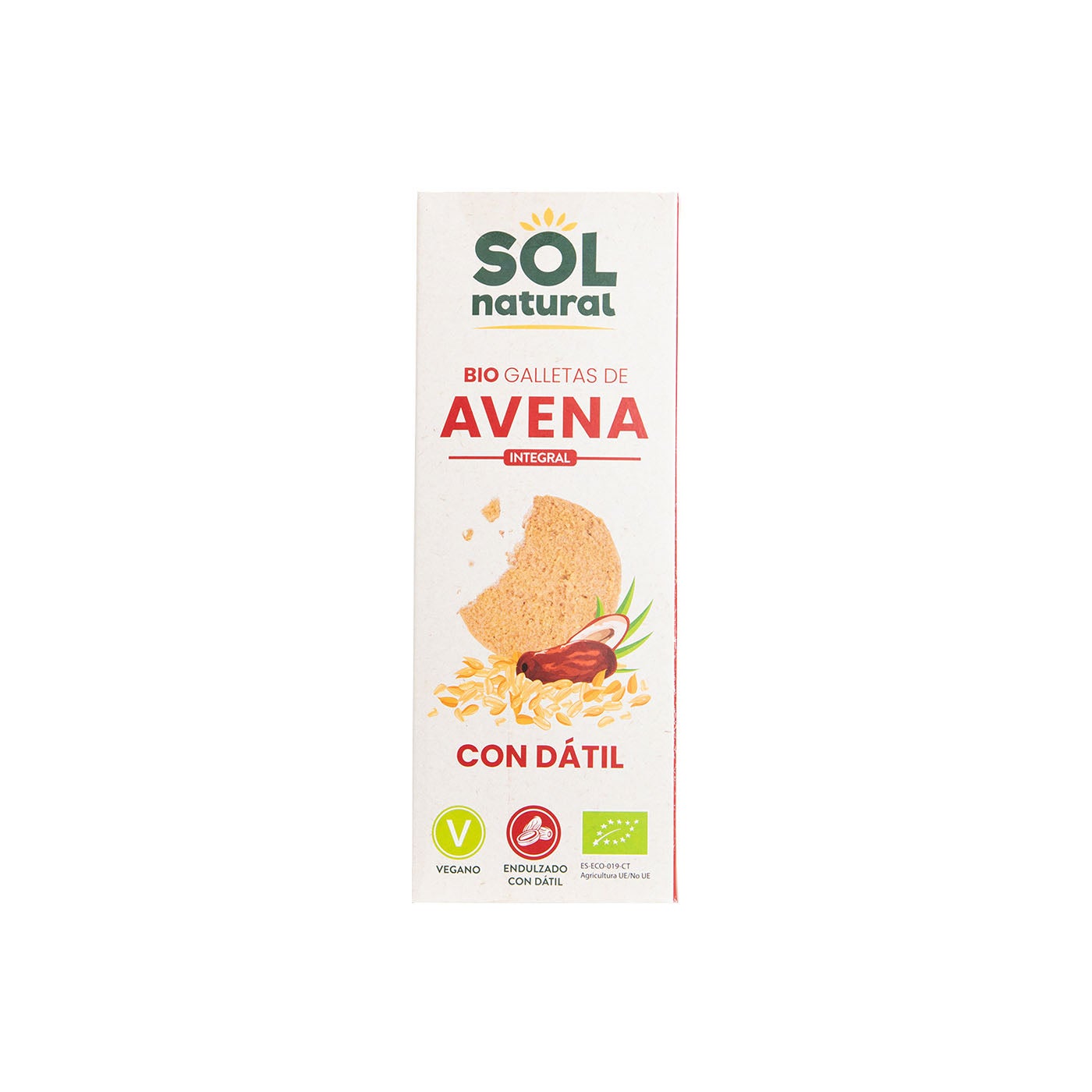 Galletas de Avena con Dátil 170g Sol Natural