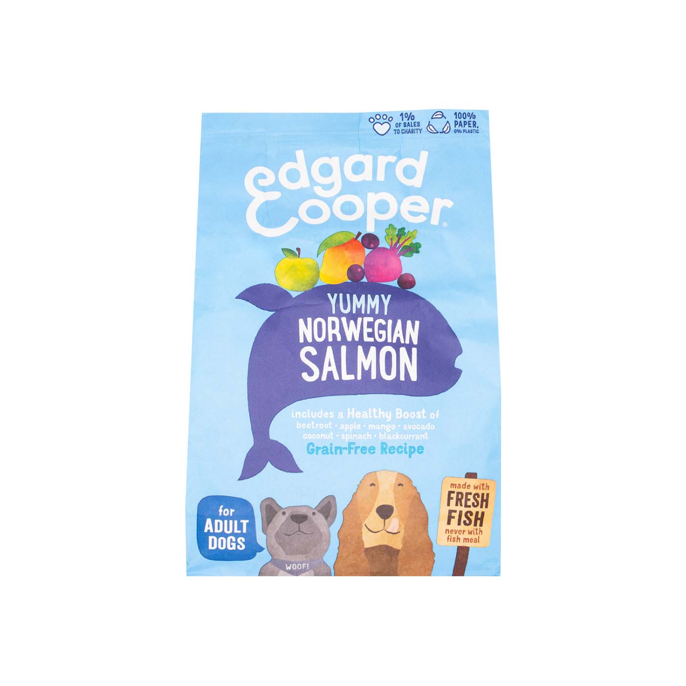 Comida Perro Adulto con Salmón Noruego 1kg Edgar Cooper