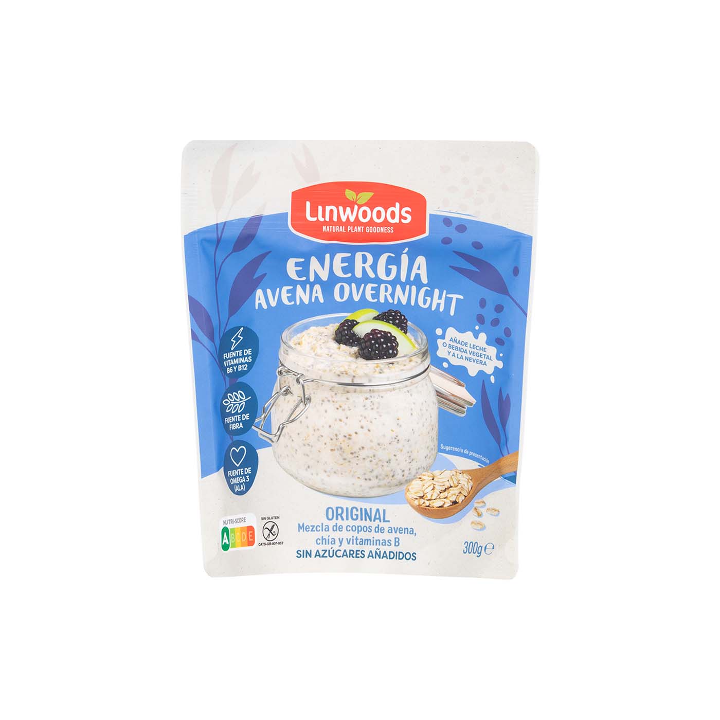 Avena Energía Overnight Original 300g Linwoods