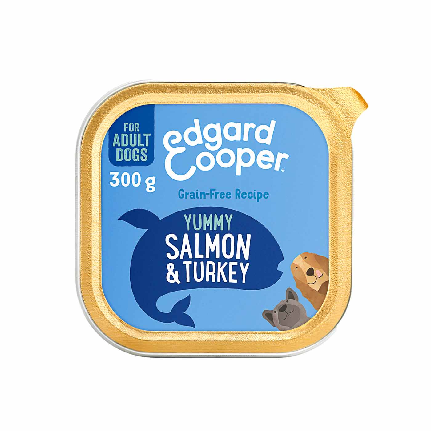 Tarrina Perro Adulto con Salmón y Pavo 300g Edgar Cooper