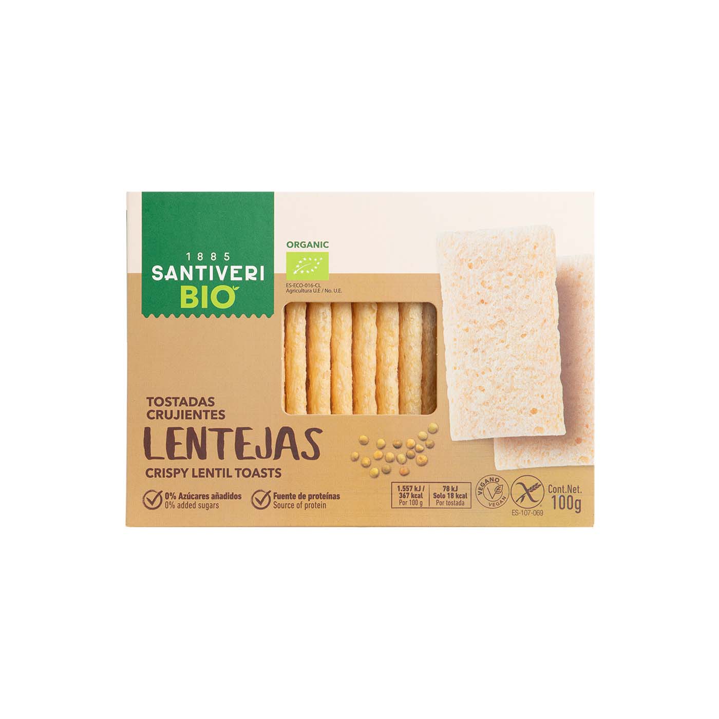 Tostadas de Lentejas 100g Santiveri