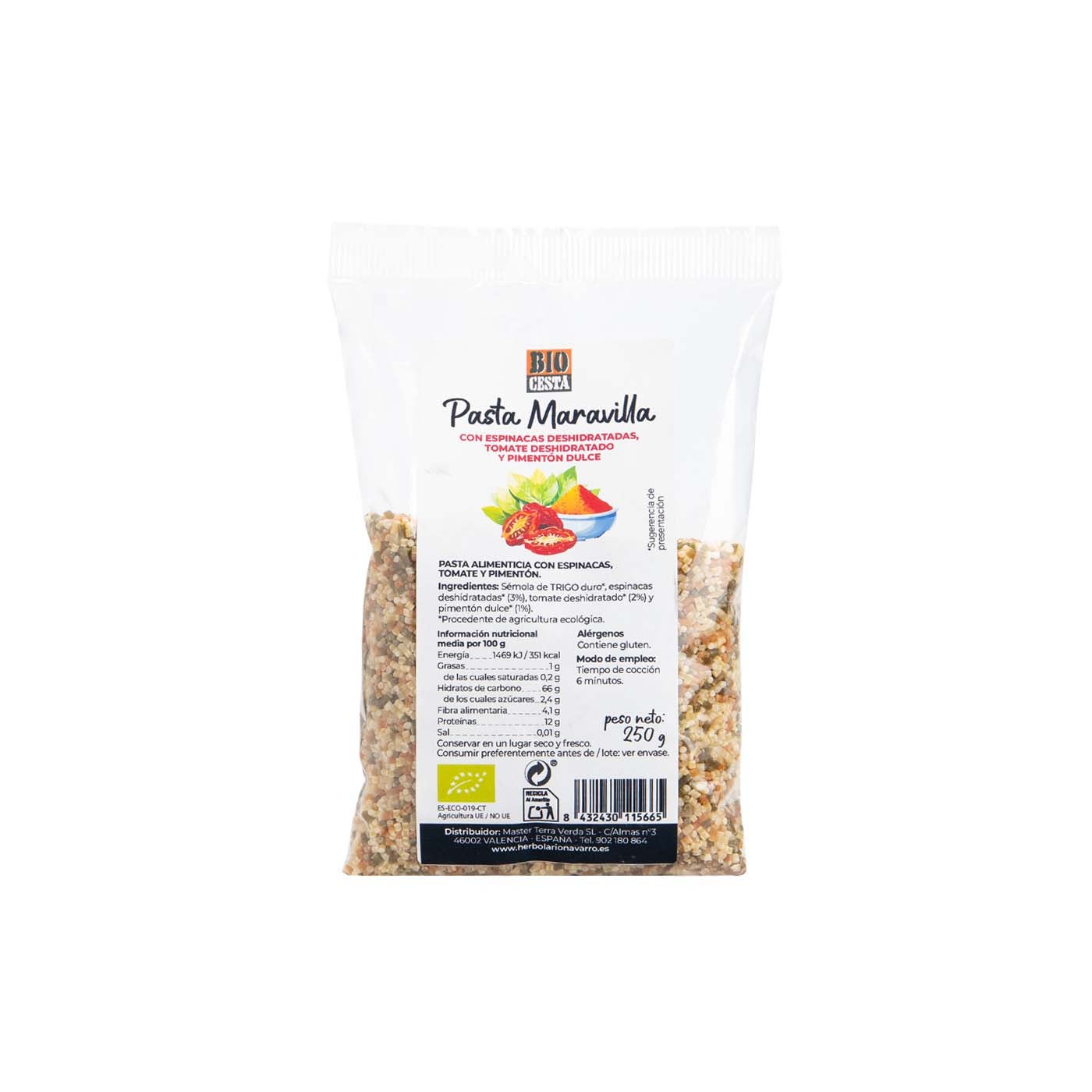 Pasta Maravilla con Vegetales 250g Bio Cesta