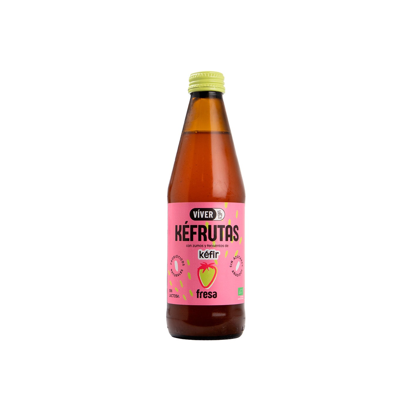 Kéfir Kéfrutas Fresa 330 ml Viver Kombucha