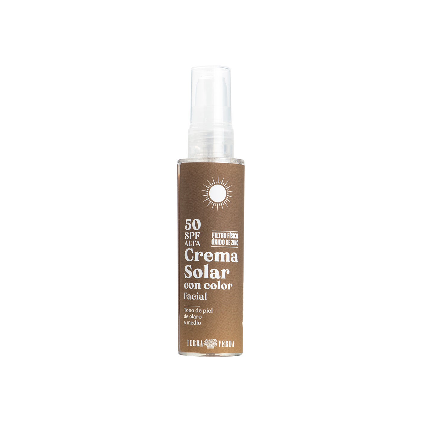 Crema solar facial con color SPF50 50ml de Terra Verda