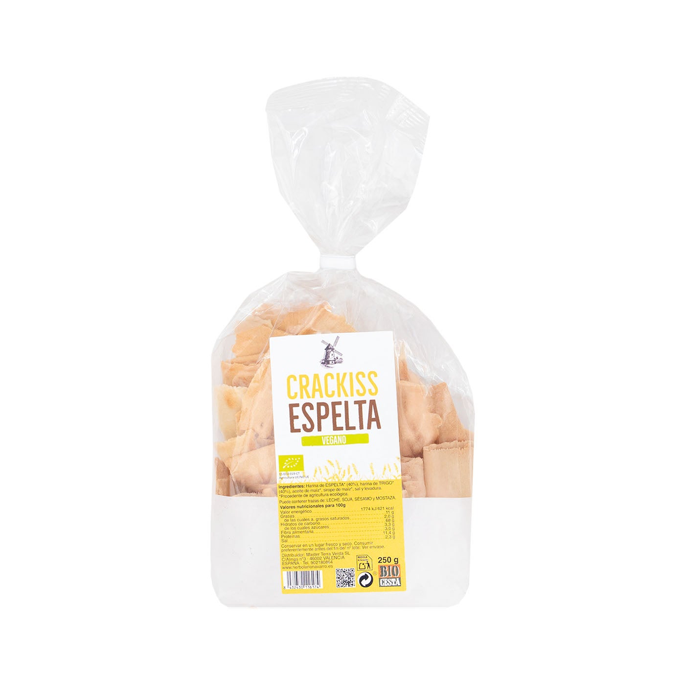 Crackiss Crackers de espelta 250g Bio Cesta