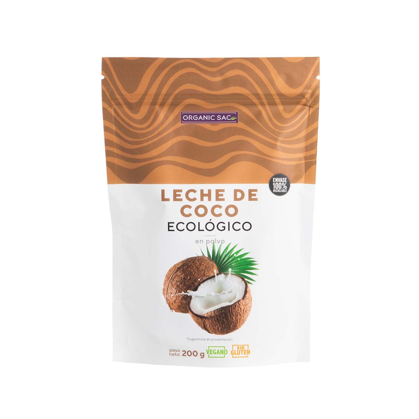 Leche de coco liofilizada en polvo 200G Organic Sac