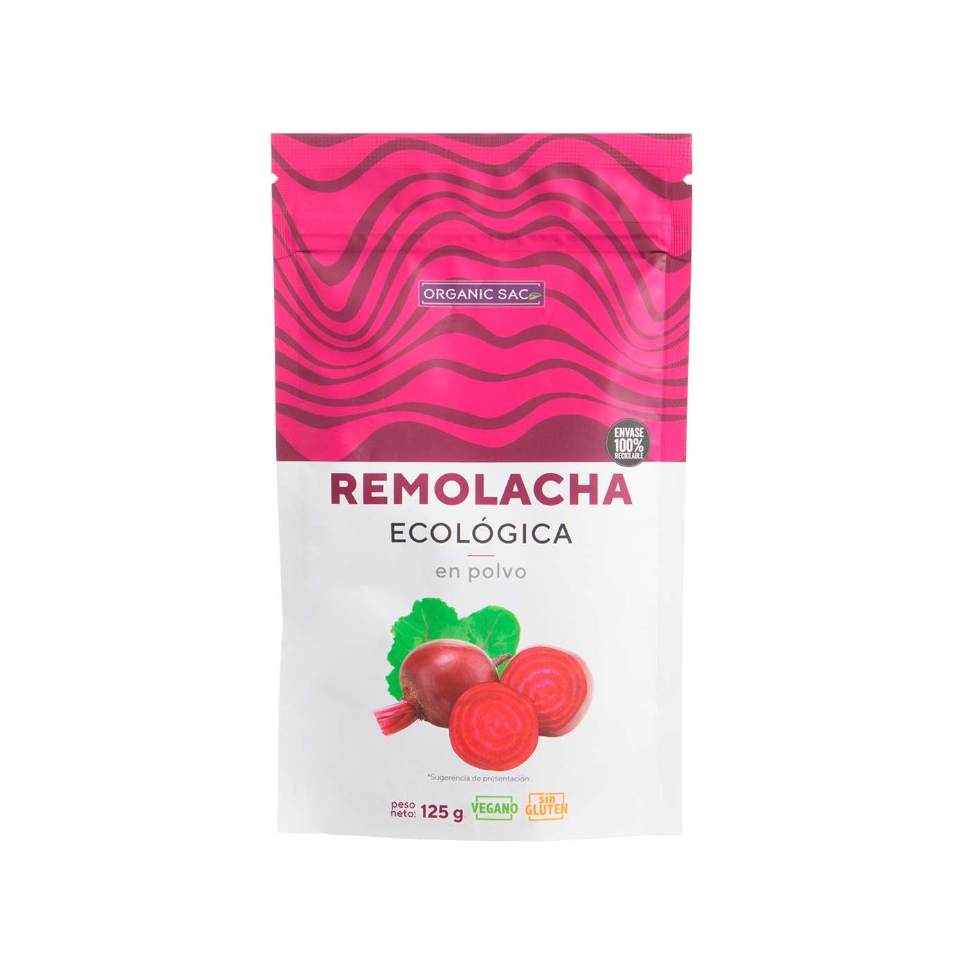 Remolacha en polvo 125g Organic Sac