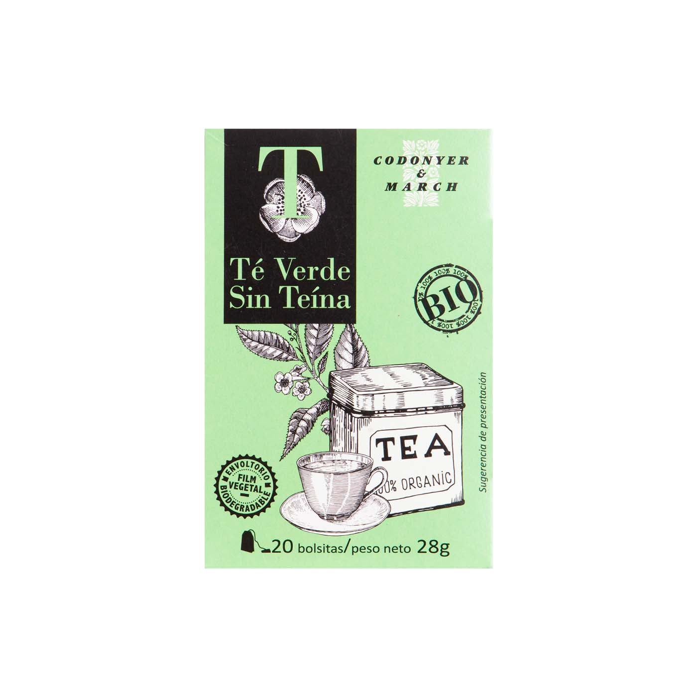 Té verde sin teina 20uds Codonyer & March
