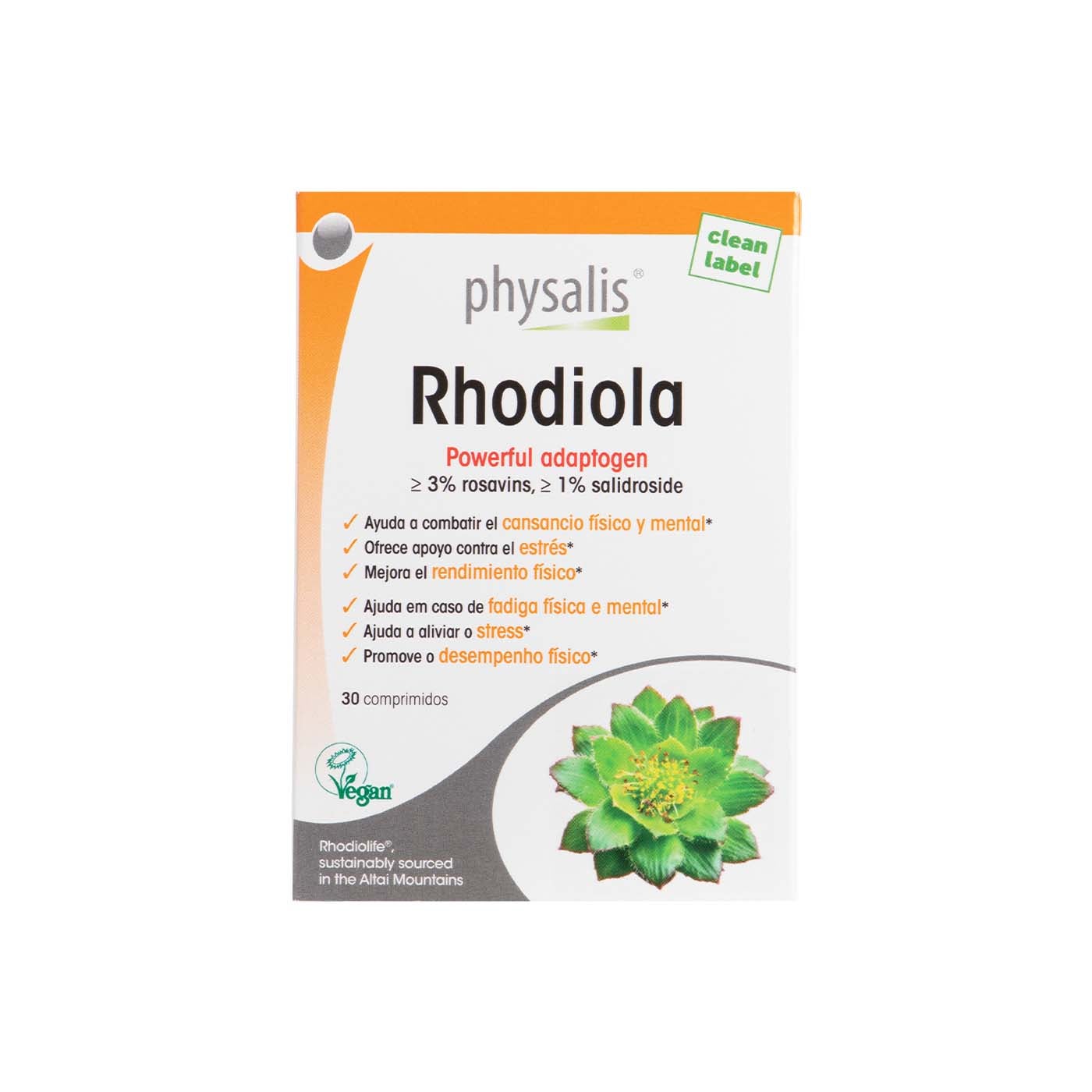 Rhodiola 30 comprimidos Physalis