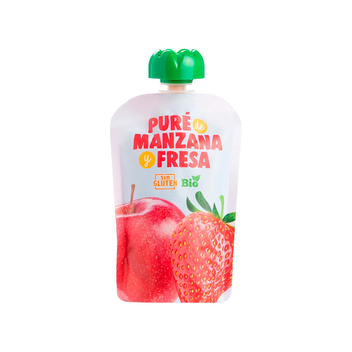 Puré de manzana y fresa 100g Bio Cesta