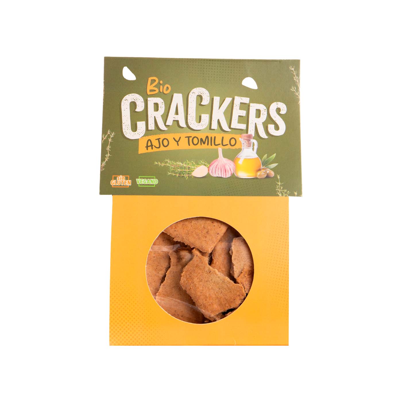 Crackers de ajo y tomillo 125gr Bio Cesta