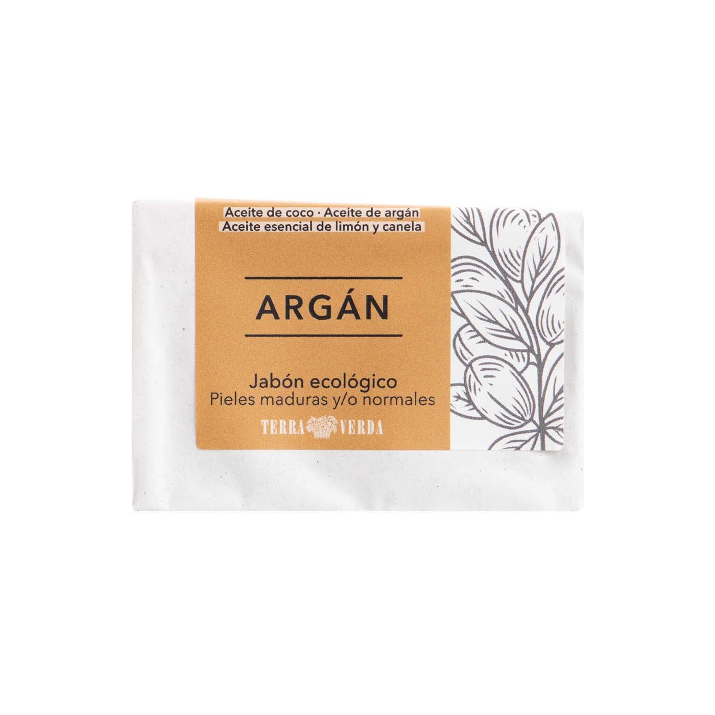 Jabón de manos en pastilla aceite argán 100g Terra Verda