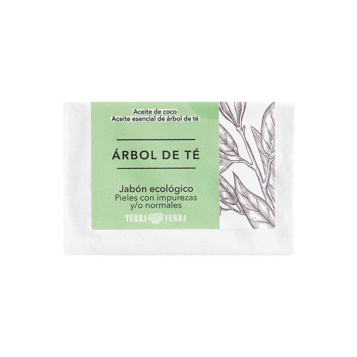 Jabón de manos en pastilla árbol del té 100g Terra Verda