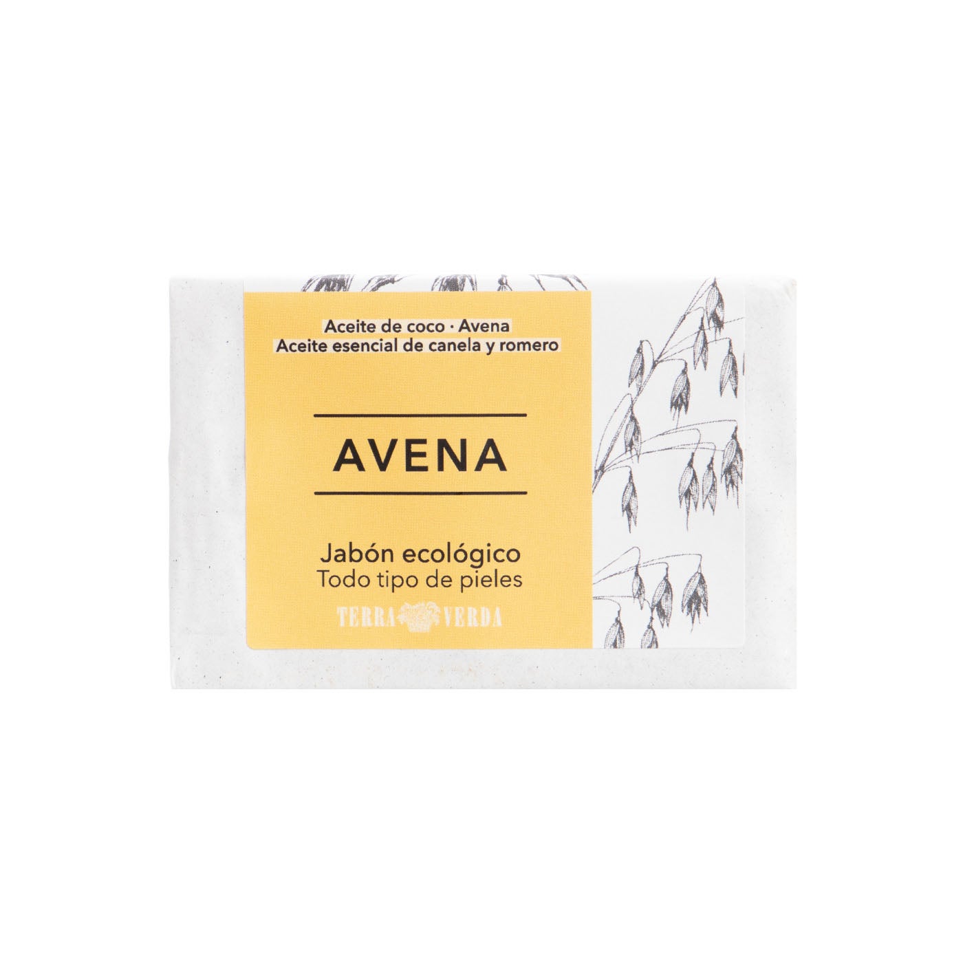 Jabón de manos en pastilla avena 100g Terra Verda