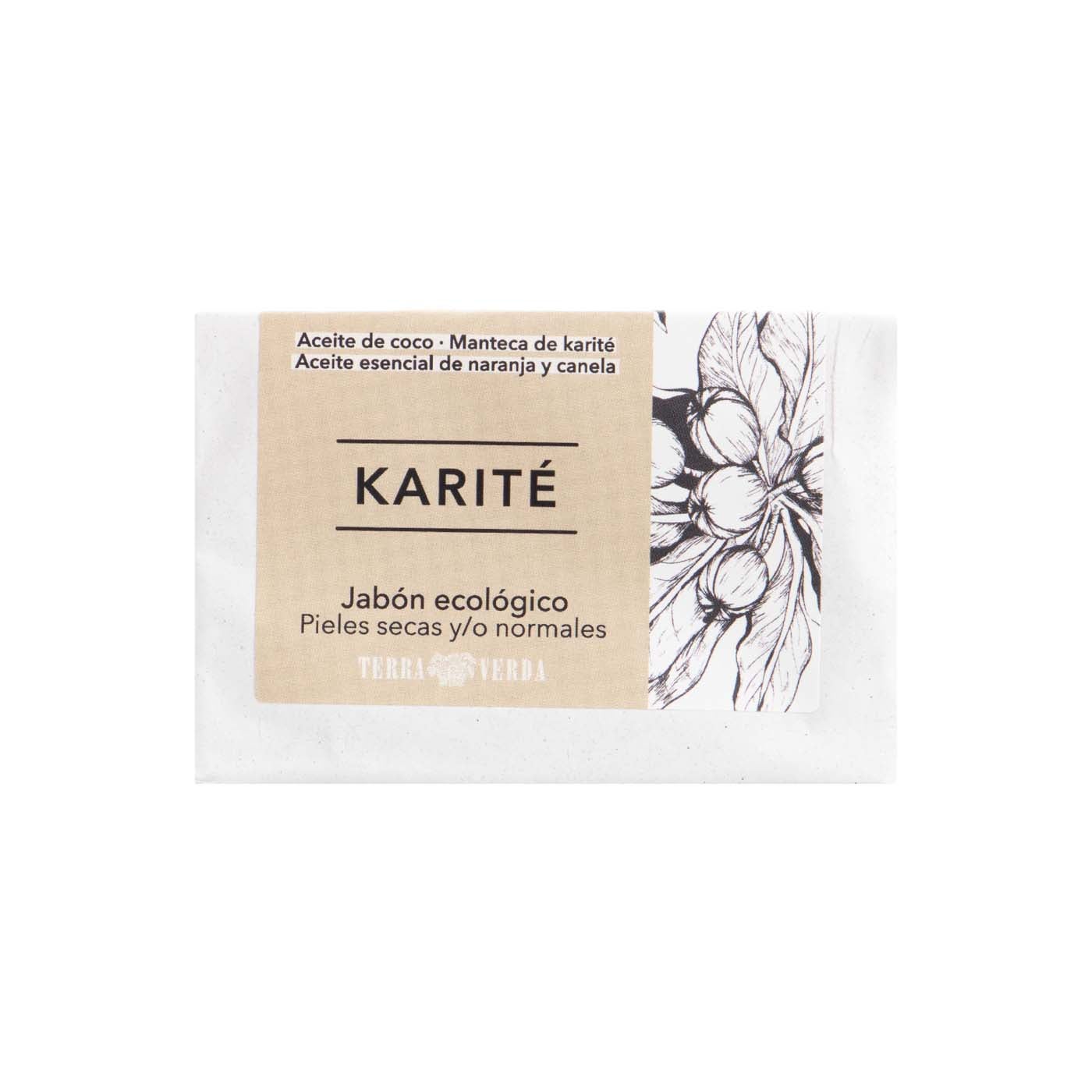 Jabón de manos en pastilla karité 100g Terra Verda