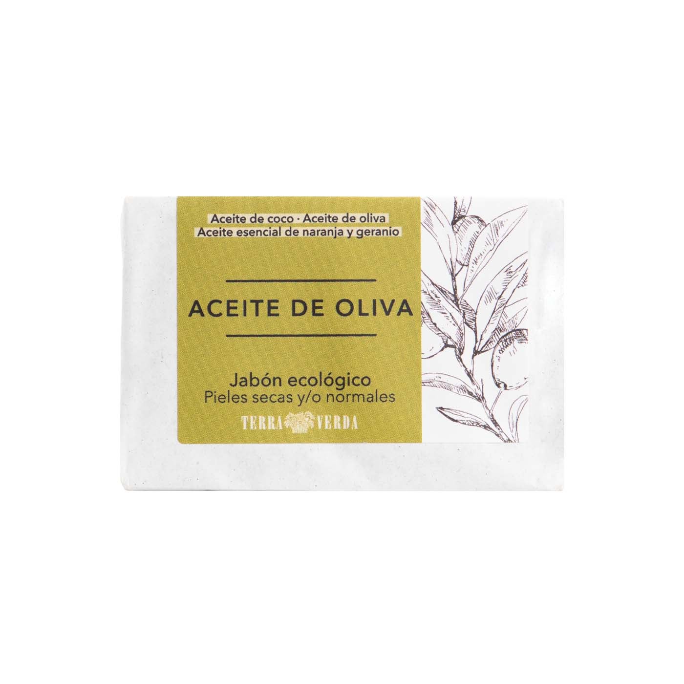 Jabón de manos en pastilla aceite oliva 100g Terra Verda