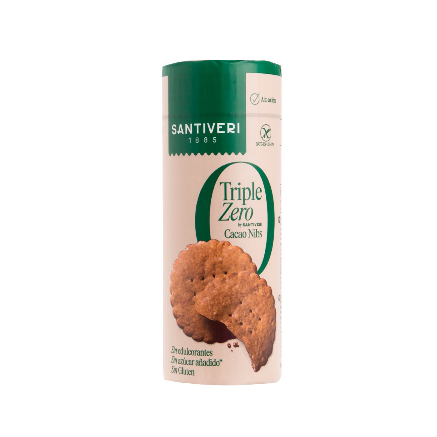 Galletas de Nibs de cacao Triple Zero 210g Santiveri