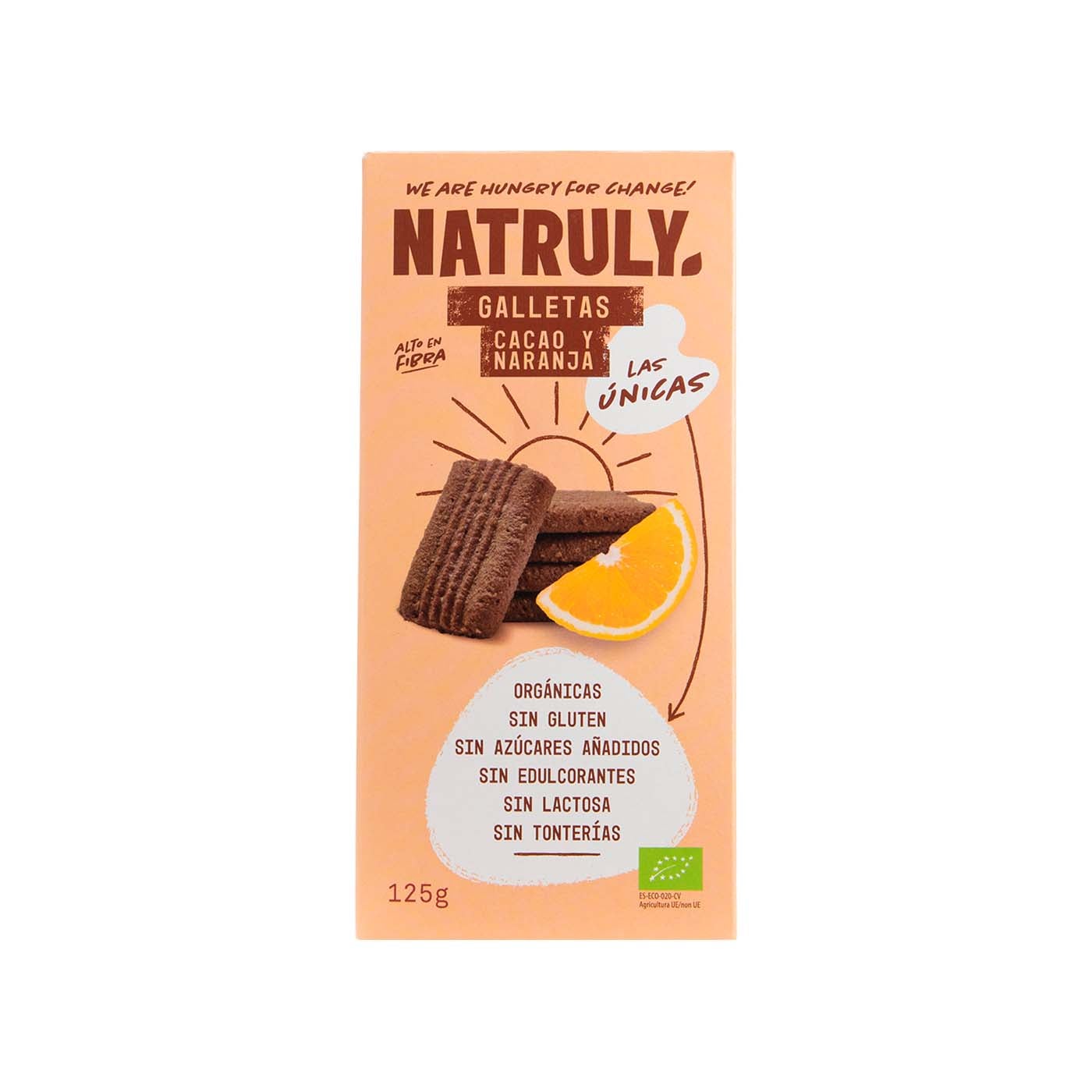 Galletas Cookies Cacao y Naranja 125g Natruly