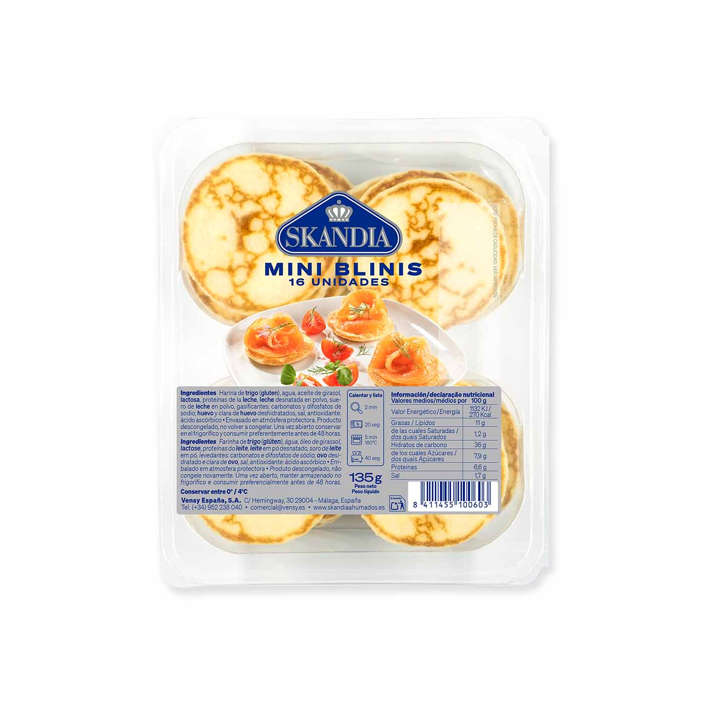Mini Blinis 16un Skandia