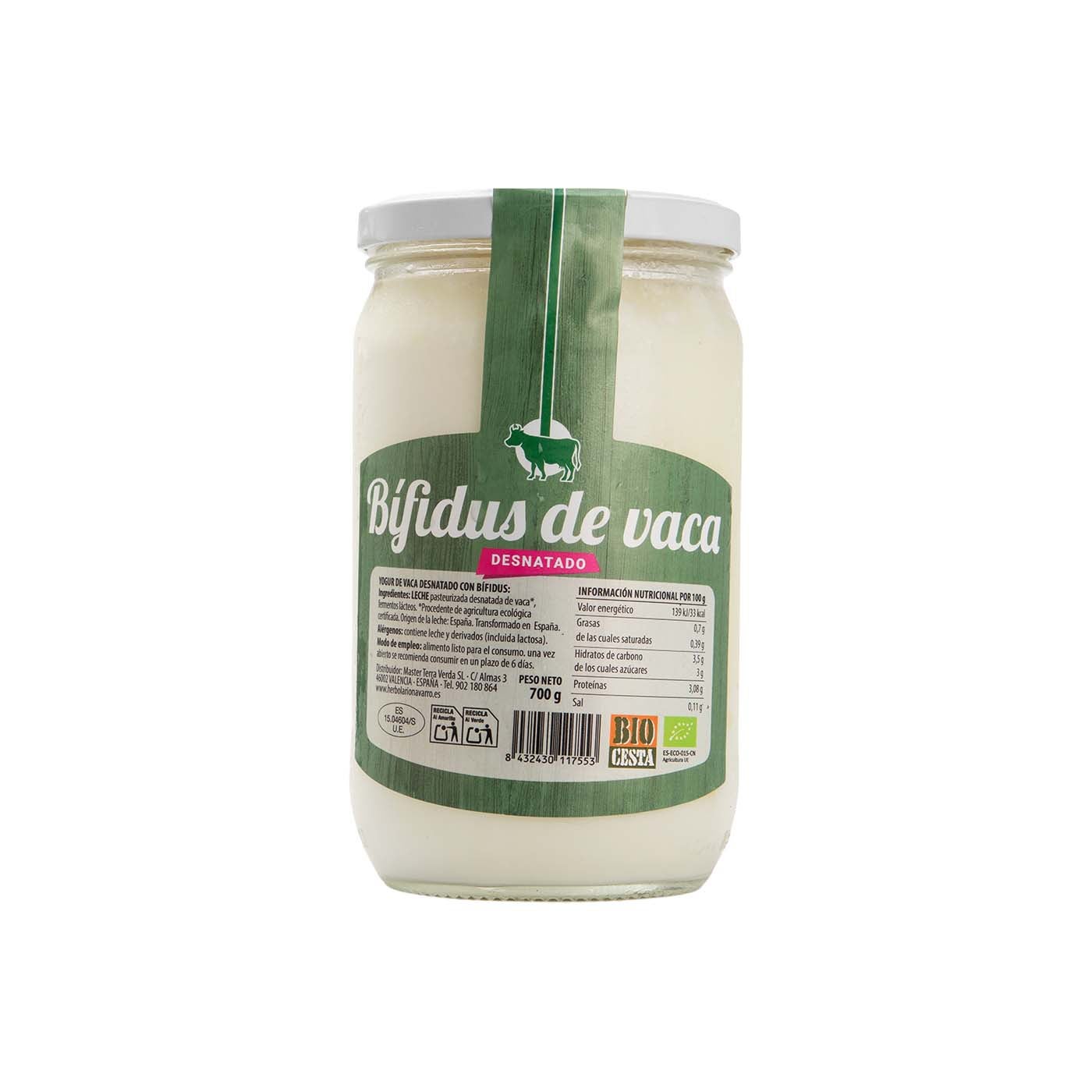 Bífidus de vaca desnatado 700g Bio Cesta