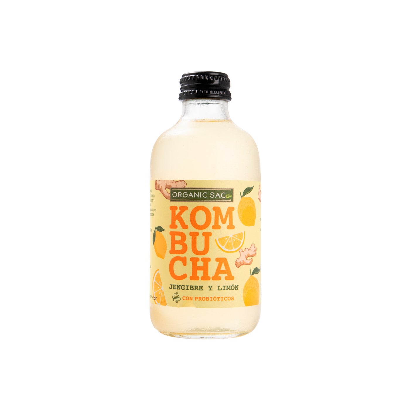 Kombucha Jengibre y Limón 250 ml Bio Cesta