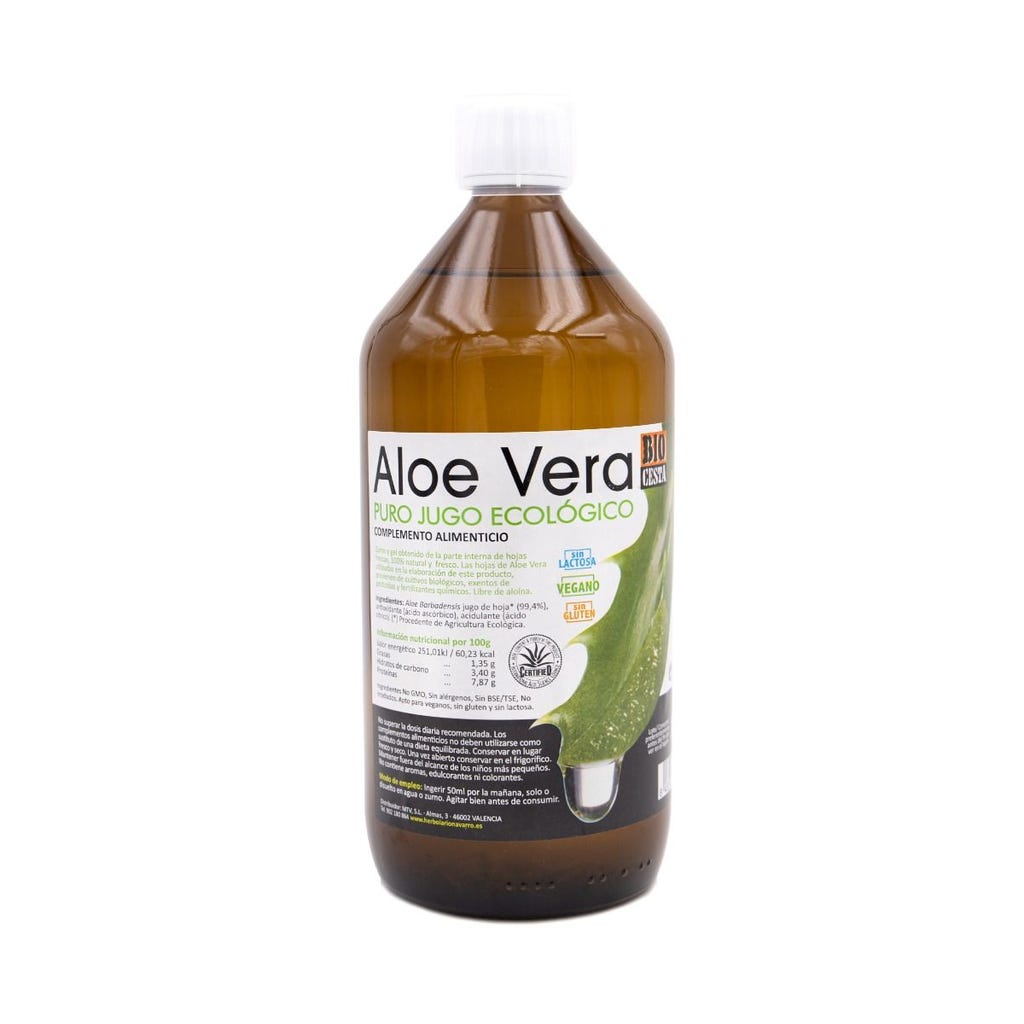 Aloe vera jugo ecológico 1L Bio Cesta | Herbolario Navarro