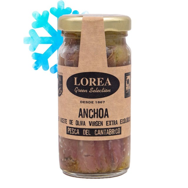 Anchoa del Cantábrico Aceite de Oliva Virgen 100g Lorea Gourmet